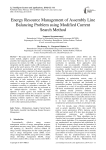 Energy Resource Management of Assembly Line Balancing Problem using Modified Current Search Method