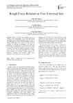 Rough Fuzzy Relation on Two Universal Sets