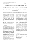 A New Inaccuracy Measure for Fuzzy Sets and its Application in Multi-Criteria Decision Making