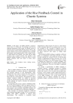 Application of the Rise Feedback Control in Chaotic Systems