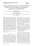 Design and Implementation of Fuzzy Rule Based Expert System for Employees Performance Appraisal in IT Organizations