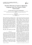 Emotion Detection of Tweets in Indonesian Language using Non-Negative Matrix Factorization