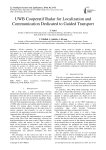 UWB Cooperatif Radar for Localization and Communication Dedicated to Guided Transport