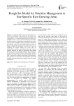 Rough Set Model for Nutrition Management in Site Specific Rice Growing Areas