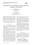 Comparison of New Multilevel Association Rule Algorithm with MAFIA