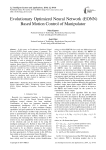 Evolutionary Optimized Neural Network (EONN) Based Motion Control of Manipulator