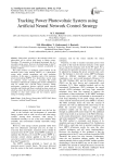 Tracking Power Photovoltaic System using Artificial Neural Network Control Strategy