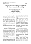 Safety Information Modeling: Smart Safety Devices & Internet of Everything