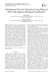Biorthogonal Wavelet Transform Using Bilateral Filter and Adaptive Histogram Equalization