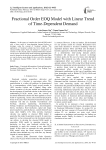 Fractional Order EOQ Model with Linear Trend of Time-Dependent Demand