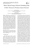 Matrix Based Energy Efficient Scheduling With S-MAC Protocol in Wireless Sensor Network