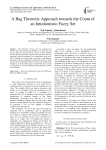 A Bag Theoretic Approach towards the Count of an Intuitionistic Fuzzy Set