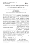 A Simplified Efficient Technique for the Design of Combinational Logic Circuits