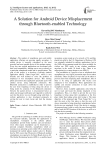 A Solution for Android Device Misplacement through Bluetooth-enabled Technology