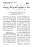 Position Regulation and Anti-Swing Control of Overhead Gantry Inverted Pendulum (GIP) using Different Soft-computing Techniques