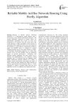 Reliable Mobile Ad-Hoc Network Routing Using Firefly Algorithm