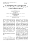 An Approach to Gesture Recognition with Skeletal Data Using Dynamic Time Warping and Nearest Neighbour Classifier