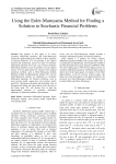 Using the Euler-Maruyama Method for Finding a Solution to Stochastic Financial Problems