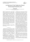 An Optimized Task Duplication Based Scheduling in Parallel System