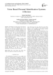 Veins Based Personal Identification Systems: A Review