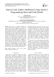 Source Code Author Attribution Using Author's Programming Style and Code Smells