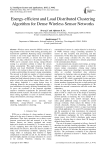 Energy-efficient and Load Distributed Clustering Algorithm for Dense Wireless Sensor Networks