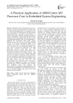 A Practical Application of ARM Cortex-M3 Processor Core in Embedded System Engineering