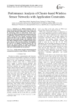 Performance Analysis of Cluster-based Wireless Sensor Networks with Application Constraints