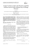 Using P systems to Solve the Discrete Logarithm Problem used in Diffie-Hellman Key Exchange Protocol