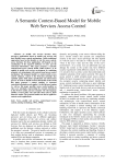 A Semantic Context-Based Model for MobileWeb Services Access Control