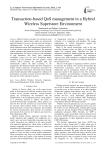 Transaction-based QoS management in a Hybrid Wireless Superstore Environment