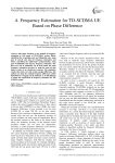 A Frequency Estimation for TD-SCDMA UE Based on Phase Difference