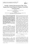 Satellite Attitude Determination Filter using Square Root based Spherical Simplex Unscented Transformation