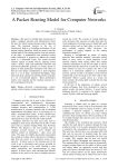 A Packet Routing Model for Computer Networks
