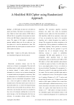 A Modified Hill Cipher using Randomized Approach
