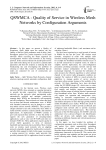 QSWMCA - Quality of Service in Wireless Mesh Networks by Configuration Arguments