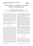 Routers Sequential Comparing Two Sample Packets for Dropping Worms