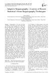 Adaptive Steganography: A survey of Recent Statistical Aware Steganography Techniques