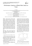 Performance Analysis of Black Hole Attack in Vanet