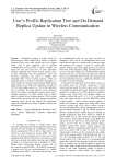 User's Profile Replication Tree and On Demand Replica Update in Wireless Communication
