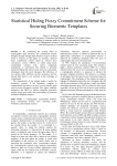 Statistical Hiding Fuzzy Commitment Scheme for Securing Biometric Templates