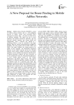 A New Proposal for Route Finding in Mobile AdHoc Networks