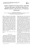 Adaptive Population Sizing Genetic Algorithm Assisted Maximum Likelihood Detection of OFDM Symbols in the Presence of Nonlinear Distortions