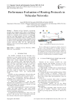 Performance Evaluation of Routing Protocols in Vehicular Networks