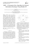 KED - A Symmetric Key Algorithm for Secured Information Exchange Using Modulo 69