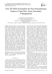 LPA 2D-DOA Estimation for Fast Nonstationary Sources Using New Array Geometry Configuration