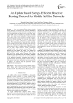 An Update based Energy-Efficient Reactive Routing Protocol for Mobile Ad Hoc Networks