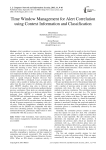 Time Window Management for Alert Correlation using Context Information and Classification