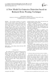 A New Model for Intrusion Detection based on Reduced Error Pruning Technique