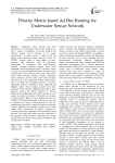Priority Metric based Ad Hoc Routing for Underwater Sensor Network